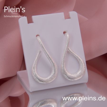 Ohrstecker langer Haken Silber